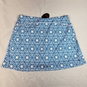 Adome Golf Blue White SKORT Womens Size M Stretch Skirt & Shorts Athleisure NWT